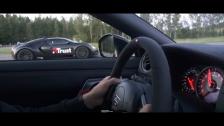 DRAG RACE Nismo GT-R vs Bugatti Veyron 16.4 SECOND ANGLE fron Nissan Nismo GT-R fron a DIG