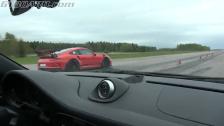 Porsche 911 GT2 RS vs Porsche 911 GT3 RS (991) PDK view from GT2 RS